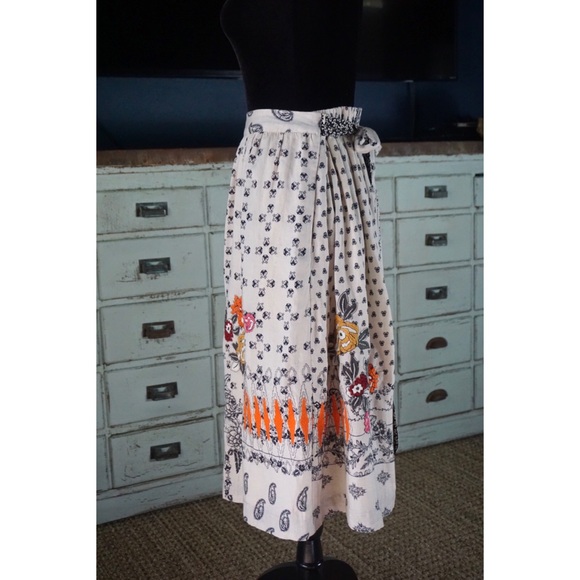 Anthropologie Vineet Bahl Devi Embroidered Midi Skirt NWT New S - Picture 9 of 16